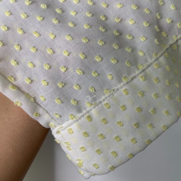 Lisa Marie Fernandez Women's Cream Yellow Polka Dot Long Sleeve Coverup Dress - Picture 5 of 13